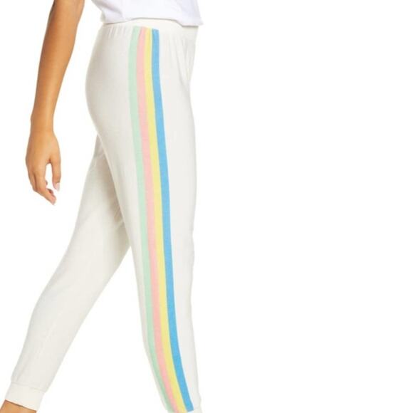 Chaser Vintage Stripe Cozy Knit Lounger Pants - Picture 3 of 13